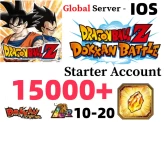IOS[GLOBAL]15000 Dragon Stones +10-20LR DRAGON BALL Z DOKKAN BATTLE Farmed Starter Account  IGVB-I5-03