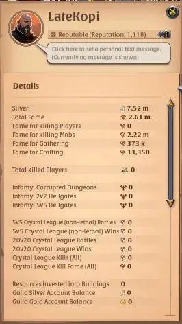 ASIA | 2,61M Total Fame - 7,52M Silver | T8 Lumberjack Gather Equipment - T7 BattleAxe Build | Take Gmail | Check SS |(AO852)
