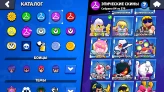 BS985 Trophies 61000, Brawlers 102, 266 SKINS, 32 HYPER, 33 MAX, 25 BUFFIES, WORLD CHAMPION GAS, THOR BIBI, WHITE WOLF LEON