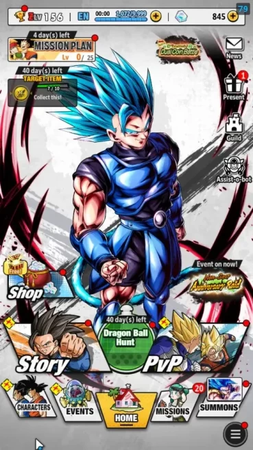 361M Total Power|LV 156|1LR+4UL+10LL|Broly:Fury,SSG Gogeta,SS Goku(Red),Omega Shenron,Vegeta,Goku & FFFrieza|Android|DBL1075