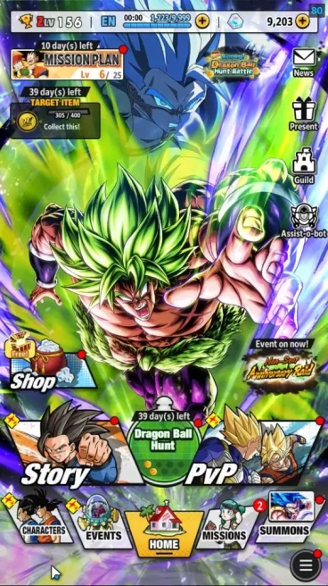 69M Total Power|LV156|4LR+4UL+26LL|Broly Fury,Super Vegito,Bardock,SSR Goku Black,SSG Goku,SS Goku(Red)|9k CC|Android|DBL1080
