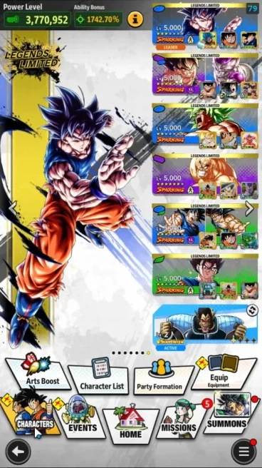 31M Total Power|LV147|1LR+2UL+11LL|SS3 Goku mini,SSG Gogeta,SS Goku(Red),Goku&FFFrieza,UI Goku,Nappa|3k CC|Android|DBL1079