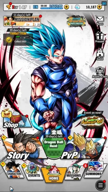 Ready Gacha 10k CC|27M Total Power|LV147|3LR+4UL+10LL|Broly Fury,Super Vegito,SS3 Goku mini,SSG Gogeta,etc|Android|DBL1078