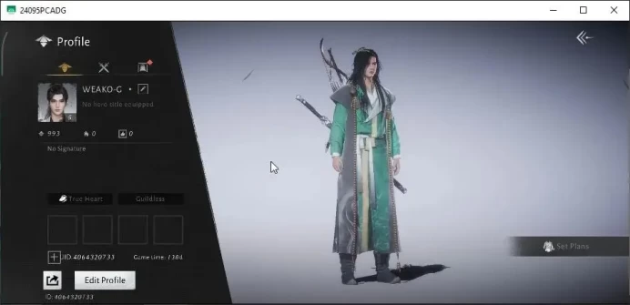GLOBAL|Lv 5|GS 3676|1 Harmonic Core|Anthem of Ages,Golden Oath|Nameless Sword,Vernal Umbrella|Male MC|Log Netease|(WWM1199)