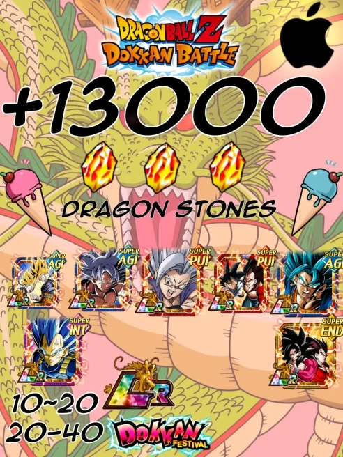 13 000K-14 000K DS Dragon Ball Z Dokkan Battle GLOBAL [IOS] INSTANT DELIVERY