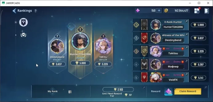 Lvl 93|2,7M Pwr|[LennartA4,ReijiA4,Il-HwanA1,Hae-inA4,SeorinA4,AliciaA2,JinahA5,KanaeA1,GinaA4]+Sign,Etc|91k Att SJW|SLA1234