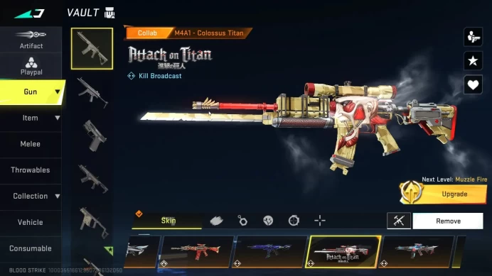 AMERICA |1 EVO:AK47-Hellride (Lv3)|19 ETERNAL(+MELEE)+(2 MAX ETERNAL)|1 ULTRA MELEE|AOT Armored Titan Skin|More Check SS BS1362B