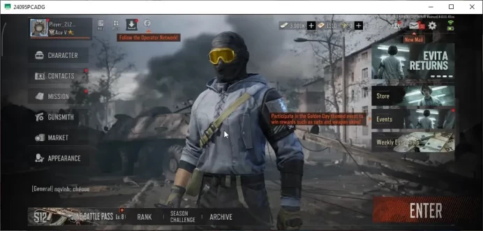 MOBILE|Lv30|SV 14.5M|CV 23.1M|QS AKS-74U&DP-12,G FAMAS,GM AK-12,Ceremonial MK14,etc|2 Set Char Skins|CN ON|Infinite|(AB3371)