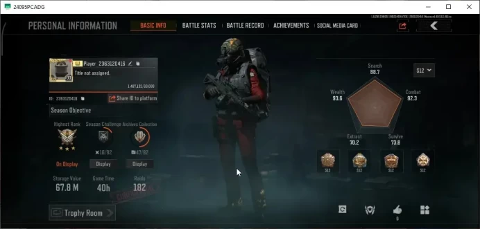 MOBILE|Lv30|SV 67.8M|CV 23.1M|P AKM,QS AKS-74U&DP-12,WP AR-57,GM AK-12,Forest MP5,etc|5 Set Char Skins|CN ON|Infinite|(AB3370)