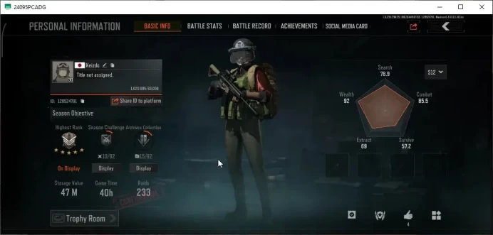 MOBILE|Lv30|SV 47M|CV 40M|Maelstrom AKM,QS AKS-74U&DP-12,GM AK-12,Forest MP5,DA M249,etc|2Set Char Skins|CN ON|Infinite|(AB3369)