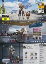 IOS Android - Level 64 - Xsuit Lgnis Lvl 1 - Starlight Gleam Monster Truck Lvl 1 - 5 Guns Kill Message - Helmet Mytich - 1771