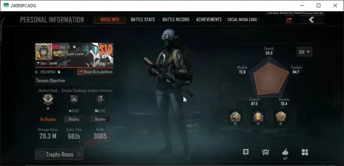 MOBILE|Lv30|SV 28,2M|CV 17M|Symphony AR57, Decree LR AR1, Decree VSS|AKM,M4A1 Fierce,Gold Groza,Etc|CN Off|Infinite|(AB3373)