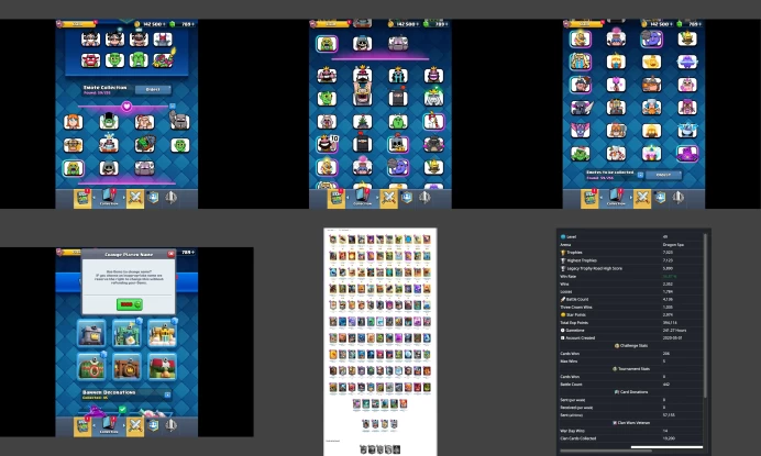 ■LVL:49 (GemValue:$9787) ■Cards:116 L14:23 L13:21 ■Skins:5 ■HT:7123 ■Emotes:59 ■Full Access ■Instant Delivery ■A7102 ___________________________