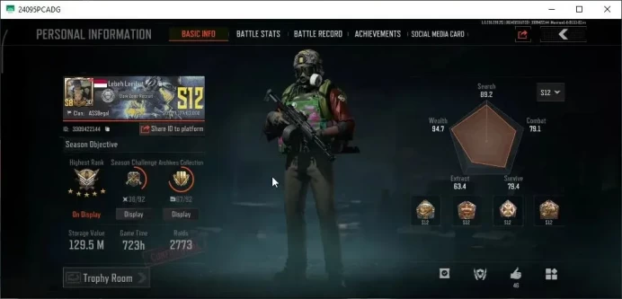 MOBILE|Lv30|SV 129.5M|CV 78.5M|Decree LR-AR1,Koi LR-AR2,SS AX50,M4 Heavy,Battle Machete,PBalaclava|10 Set|CN OFF|Infinite|AB3374