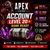 APEX LEGENDS ACCOUNT | LEVEL 20+ | RANK READY | 24+ UNOPENED PACKS | SHARD CHANCE | EA/STEAM/PSN LINKABLE | FULL ACCESS | INSTANT DELIVE