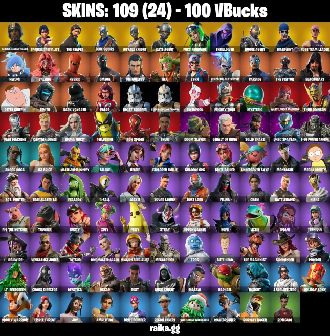 [PC/XBOX] 109 SKINS | OG AERIAL ASSAULT TROOPER BLACK AND GOLD STYLE | SPARKLE SPECIALIST | THE REAPER | BLUE SQUIRE | ROYALE KNIGHT | FLOSS