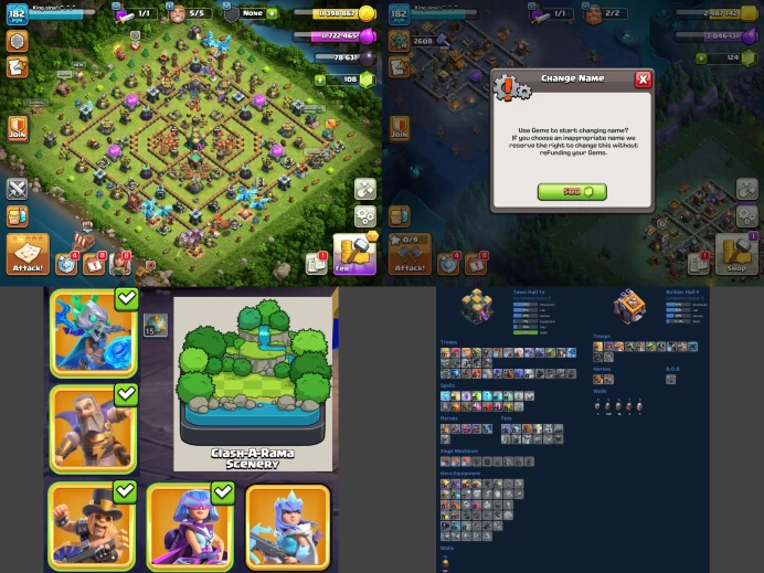 ■TH:14 (62%) (GemValue:$8564) ■Heroes: K54 Q64 P33 W29 C12 ■EE:1 ■Skins:6 ■BH:9 ■Full Access ■Instant Delivery ■A7126 __________________________