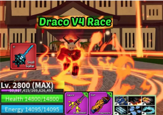 Blox fruit account GOD + SG + DRACO - V4 FULL GEAR