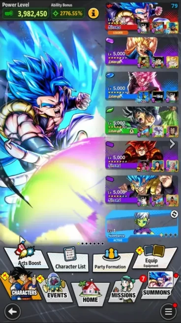 82M TotalPower|LV150|3LR+6UL+20LL|Broly Fury,Super Vegito,SSR Goku Black,SS Goku(Red),SSG Gogeta,SS4 Gogeta|Android|DBL1084