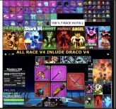 Blox fruit GOD + CDK + SG + MOCHI V2 + SANGUINE + 100% 7 RACE V4 FULL GEAR