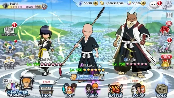 [GLOBAL]50K Orb|2 Renewd Ichigo,TYBW25 Yachiru,Nemu,10th Anniv Rukia,Ichigo,Renewd Byakuya,Aizen,Etc|9,9K AccTic|KlabID|BBS2723