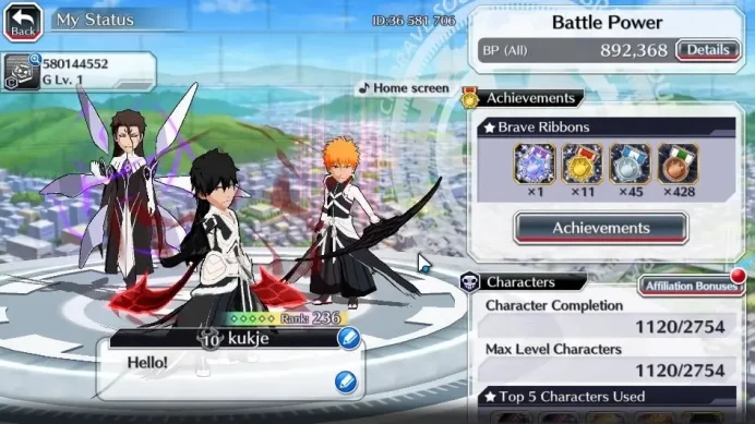 [GLOBAL]50K Orb|2 Renewd Ichigo,TYBW25 Yachiru,Nemu,10th Anniv Rukia,Ichigo,Renewd Byakuya,Aizen,Etc|9,9K AccTic|KlabID|BBS2723