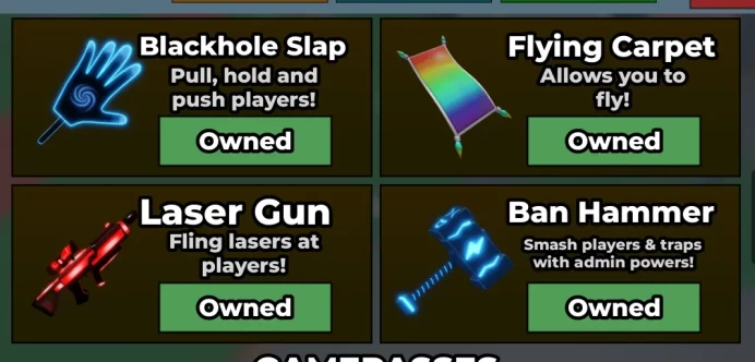 ROBLOX2161//ACCOUNT WITH ADMIN PANEL /14 REBIRTH /2X MONEY /ALL GEAR /BUNNY BASKET, EASTER