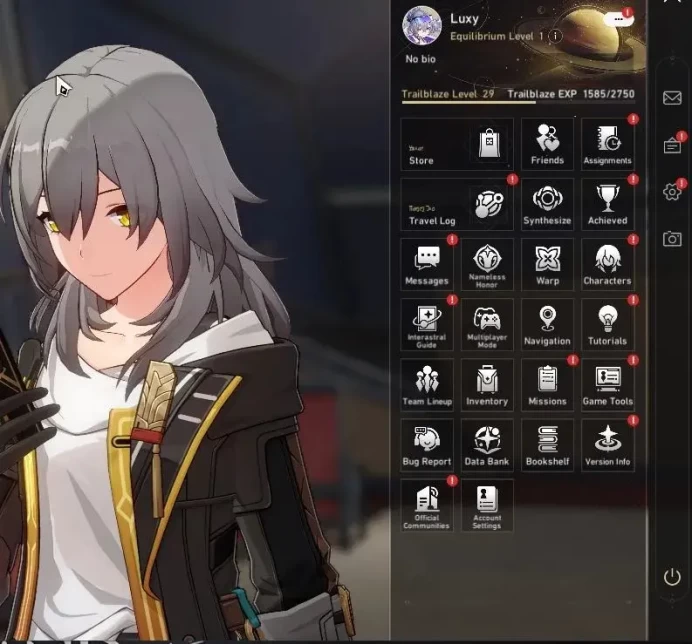 Asia|TL 29|4 Limited| Silver Wolf LV 999,Yao Guang,Huohuo,Sparkle |Female MC|Take Mail|Check SS(HSR7575)