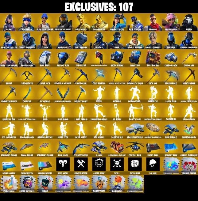 Full Access | 653 skins | OG STW | Renegade Raider | Glow | Neo Versa | Blue Team Leader | Master Chief (Matte Black) | Gold Midas | Gold Brutus