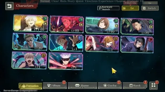 EUROPE |PR 6|10 SSR 3 Limited|Awk Gojo,Entrusted Life Yuji,Shoko Teen,Strongest Gojo,Etc]|13 SSR Memo|Log Bilibili|JJK797