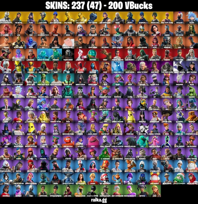 236 skins | OG STW | Rogue Spider Knight | The Reaper | Glow | Elite Agent | Blue Team Leader | Gold Midas | Gold Brutus | Havoc | Trailblazer |