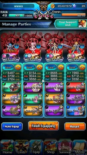 Global|Rank 49|16 Ascend|EShirouTW,DL RimuruTW,S Liza,Milim,S Miyu,K Orvell,SG Rosetta,Etc|Lpot 213+36 RGB|Check SS(GS2692)