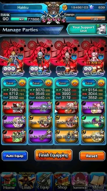 Global|Rank 90|21 Ascend|RoyTW,Choi Jong-InTW,ChloeTW,YoumuTW,SeliaTW,MadokaTW,YuyukoTW,ReimuTW,Beta,Etc|Lpot 457|(GS2693)