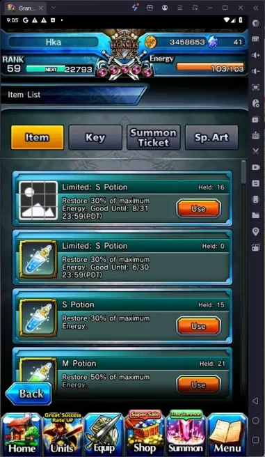 Global | Rank 59|Houka Inumuta Lv120 TW,Shirou Emiya Lv120 TW,Chloe Lv120 TW,Kirisame Lv120| Detail Check SS GS340B