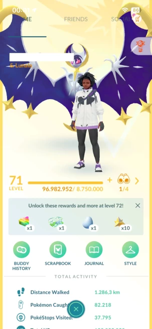 Level 71, 3 Legendary+Mythical IV100, 240 Shiny, 130 Legendary, 41 IV 100, 5 Shiny Legendary, 14 Shadow Legendary