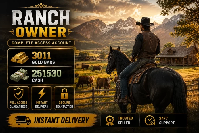 PS4 | PS5 | 3011 Gold Bars | 251530 Cash | Level 5 | Full Access | Instant Delivery | RDR13