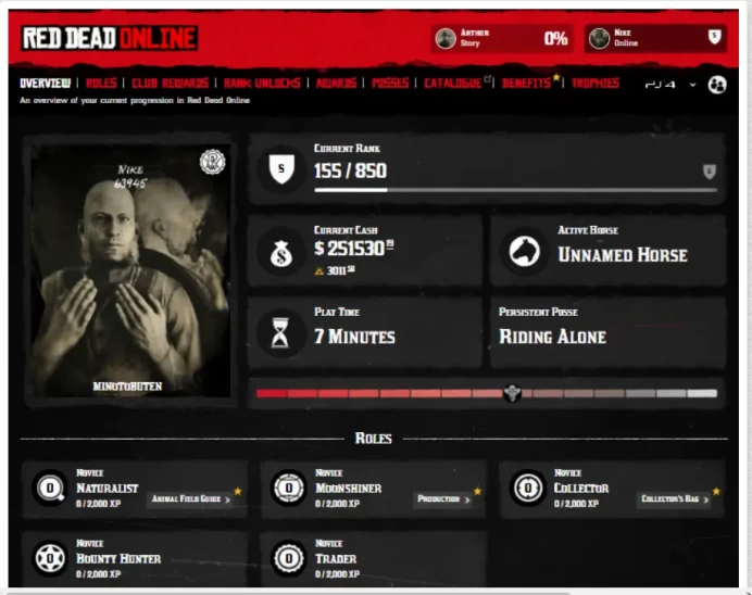 PS4 | PS5 | 3011 Gold Bars | 251530 Cash | Level 5 | Full Access | Instant Delivery | RDR13