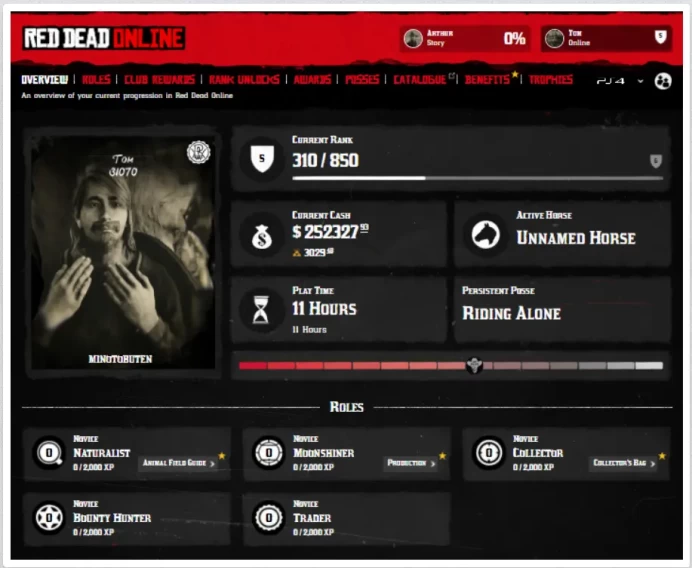 PS4 | PS5 | 3029 Gold Bars | 252327 Cash | Level 5 | Full Access | Instant Delivery | RDR16