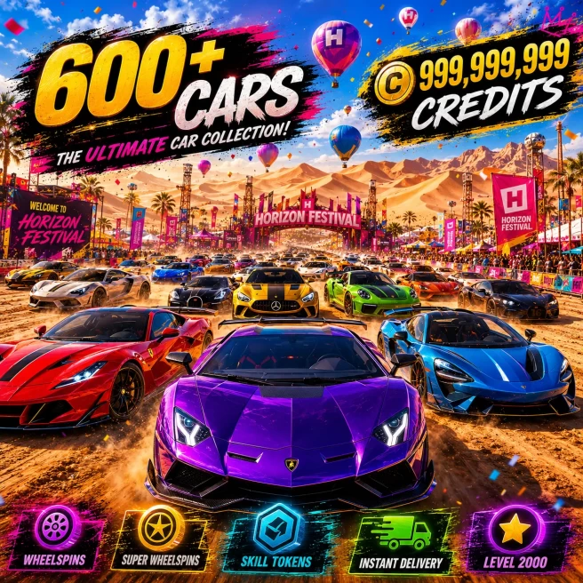 [PC/XBOX] ◆ 600 Cars ◆ 900 Million Credits ◆ Wheelspins ◆ Super Wheelspins ◆ Instant Delivery ◆ 24/7 Support ◆ #ARX187