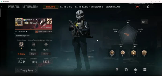Mobile | Lvl 30 | SV 18.2M | CV 4.3M | Take Mail | | CN Off ABG AX50, White Mink| 1 Epic Suit | 2 Melee | Bonds : 10 AB042B