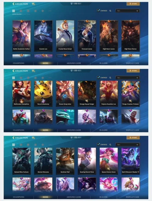 1818 - IOS Android - EU - Level 255 - 138 Champion - 132 Skin - 3 Mythic - 17 Legendary - 74 Epic