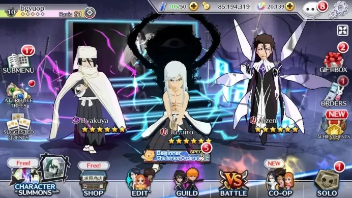 [GLOBAL]20K Orbs+Fresh All Story|Lv200(Renewd Byakuya,Aizen,TYBW24 Byakuya),Retsu Brave,TYBW24 Sajin,Etc|CE ON|Klab ID|BBS2728