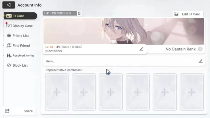 GLOBAL|Lv 54|6 SSR[Tenebria,Rita,Tiphera,Orlea,Renoa]+11 SR [Mika,Nia,etc]|1 Partner SSR|Selector Card|Stove(CZN2071)