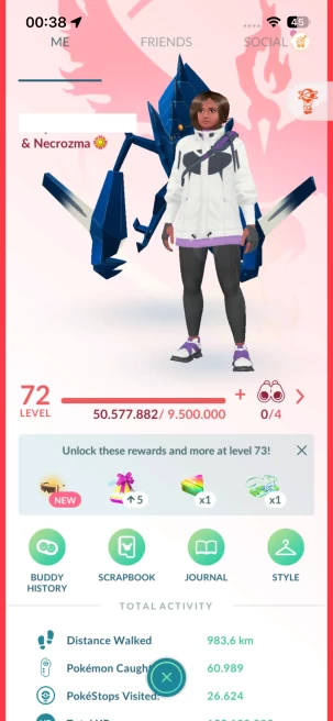 Level 72, 1 Legend IV100, 150 Shiny, 150 Legend, 32 IV 100, 10 Shiny Legend, 48 Shadow Legend