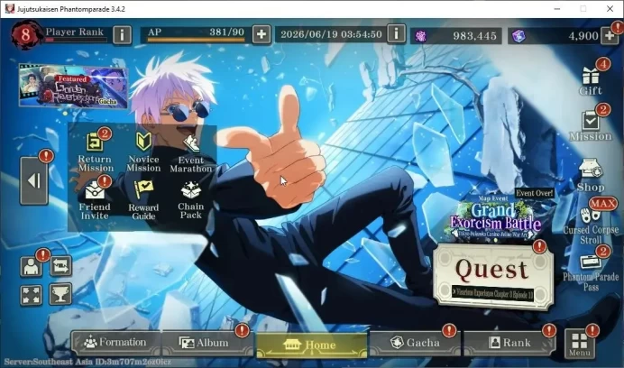SEA |PR 8|4,9K Cube|12 SSR 2 Limited|Executioner Yuta,Entrusted Life Yuji,Strongest Blue Gojo,Etc|22 SSR Memo|Bilibili|JJK805