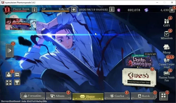 SEA |PR 11|4,4K Cube|11 SSR 2 Limited|Executioner Yuta,AEL Yuji,Strongest Blue Gojo,ID Megumi,Etc|16 SSR Memo|Bilibili|JJK806