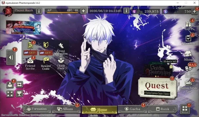 NA |PR 3|9 SSR 1 Limited|Within Infinity Gojo,CEFB Yuji,Hollow Purple Gojo,Any Help Panda,Etc|9 SSR Memo|Bilibili|JJK807