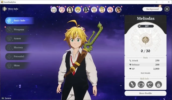 EUROPE |Fresh Starter Lvl 2|2 SSR| Meliodas, Guila + 1 SSR Selector |7 SR|Act 1 Story|Log NetMarble|Take Mail|SDO1156