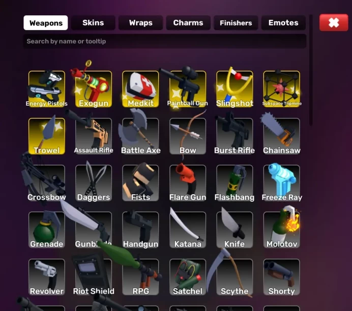 (ROBLOXRIVALS) ROBLOX2267//ACCOUNT WITH LVL 102 / UNRANKED / 7 DONATION WEAPONS / 27 SKINS