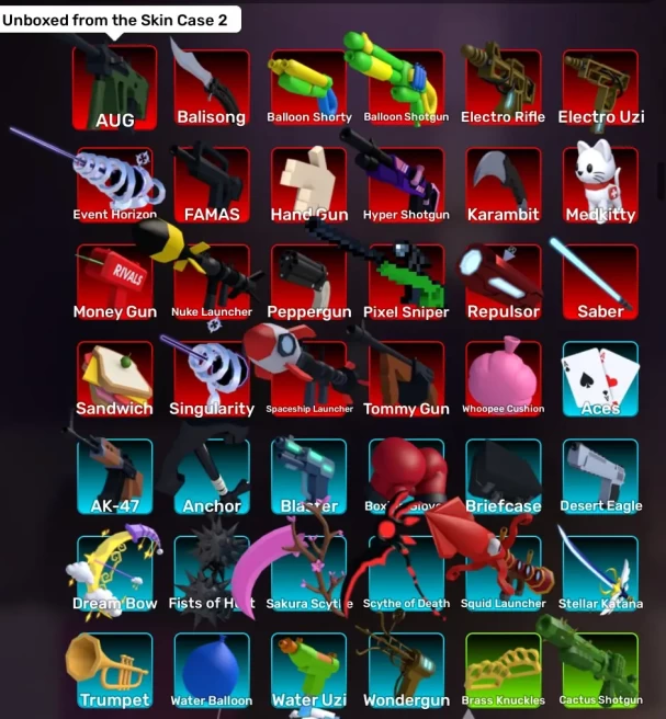 (ROBLOXRIVALS) ROBLOX2268//ACCOUNT WITH LVL 176 / UNRANKED /3 DONATION WEAPONS /51 TOP SKINS